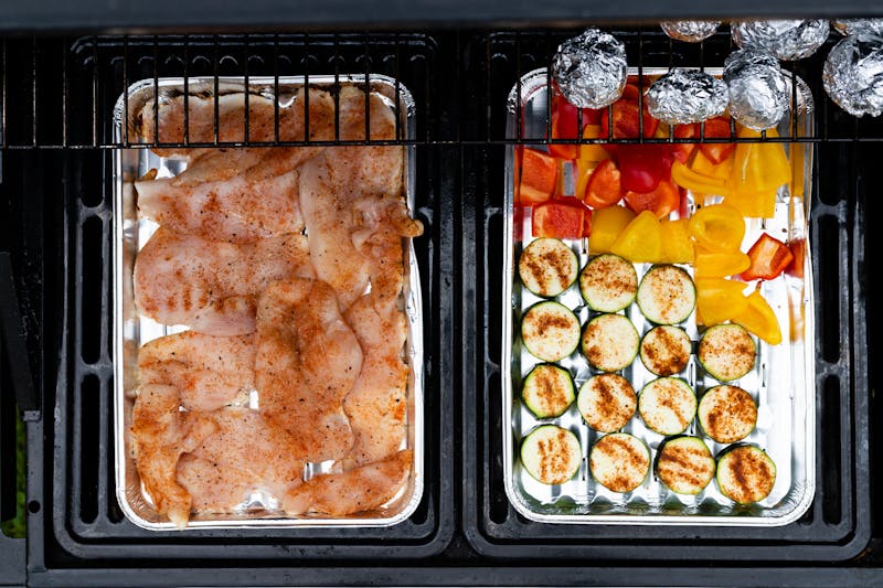 Smoky BBQ chicken pizza with caramelized onions